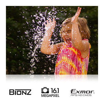 16.1-megapixel Exmor APS HD CMOS sensor and BIONZ image processor
