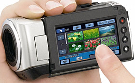 The large touchscreen puts menus, settings and clips at your fingertips