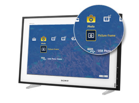 XrossMediaBar&trade; &ndash; browse all your media and content with the simple menu of icons
