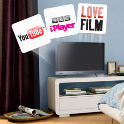 Escape from the living room and surf the internet from any room with BRAVIA Internet Video.