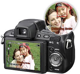 Press the icon and Smile Shutter makes catching smiles easy