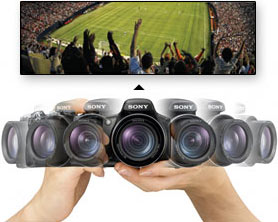 Sweep Panorama shoots a high–speed burst of frames to create one amazing panoramic image Sweep Panorama shoots a high–speed burst of frames to create one amazing panoramic image