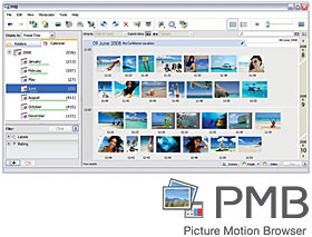 Manage your photo collection with PMB (Picture Motion Browser) software