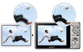 SteadyShot uses a sensor to stop hand shake blurring the pictures