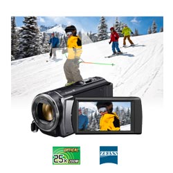 25x Carl Zeiss optical zoom lens gets you closer to the action.