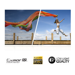 Shoot Full HD 1920x1080 video with a high sensitivity Exmor R CMOS sensor – increased detail and clarity even in low light. 