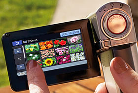 The large touchscreen puts menus, settings and clips at your fingertips