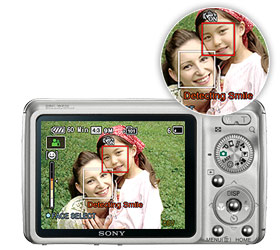 Press the icon and Smile Shutter makes catching smiles easy