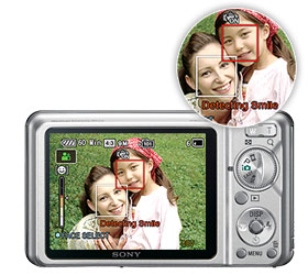 Press the icon and Smile Shutter makes catching smiles easy