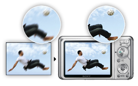 Optical SteadyShot uses a sensor to stop hand shake blurring pictures