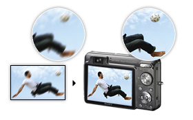 Optical SteadyShot uses a sensor to stop hand shake blurring pictures