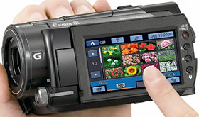 The large touchscreen puts menus, settings and clips at your fingertips