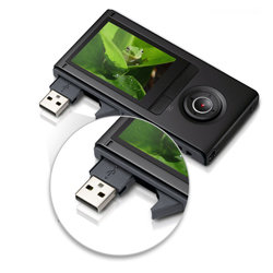 Upload and share you films in moments with the built-in USB arm.