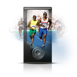 A 2.4&rdquo; 3D LCD allows you to enjoy 3D without having to wear special glasses.
