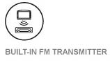Built-in FM Transmitter