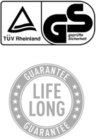 TUV Rheinland - GS geprufte Sicherheit | Life Long Guarantee