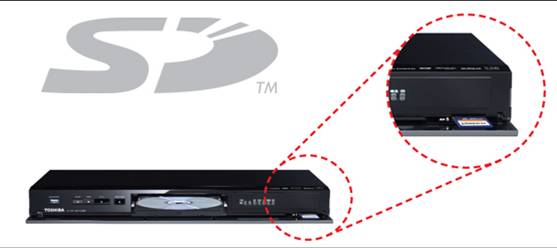 Take connectivity to a whole new level using the SD slot on the new Toshiba BDX2000 Blu-ray Disc Player 