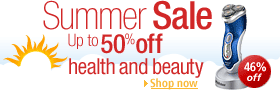 up to 50% off health and beauty Summer Sale