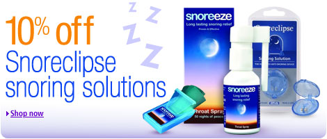 Save 10% on Snoreclipse snoring solutions