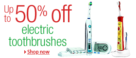 up to 50% off electric toothbrushes