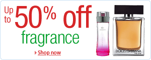 up to 50% off women's fragrances
