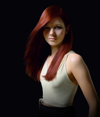 Hair after using Straight in a Stroke