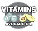 Vitamins and Avocado Oil logo for Shine Therapy