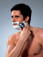 Shaving with foam