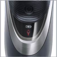 The multi-purpose display of Philips PT920 electric shaver display the status of battery low, battery full, and also gives charging indication.
