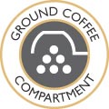 Ground Coffee Compartment