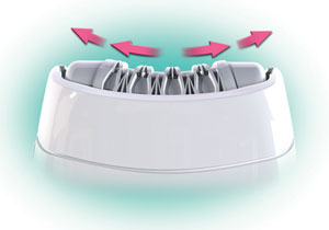 The epilator's BodyCurve system