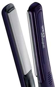 The Remington Wet2Straight hair straightener's plates with steam holes