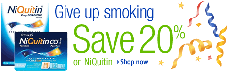 20% off nicotine replacement patches, lozenges and gum from NiQuitin