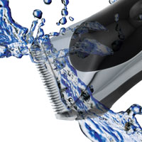 Wahl Clip N Rinse Cord Cordless Rinseable Rechargeable Hair Clipper Kit Black / Chrome 9639-017