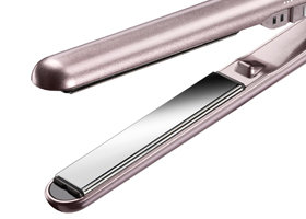Curved design with 25% longer plates for straightening and styling
