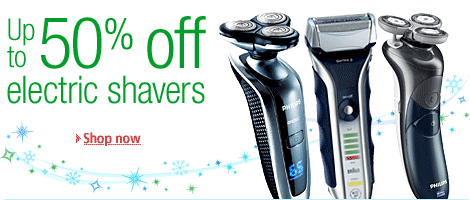 Up t0 50% off Electric Shavers
