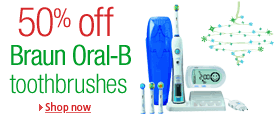 50% off Oral-B toothbrushes at Amazon.co.uk