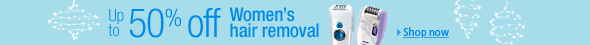 Up to 50% off Female Hair Removal at Amazon.co.uk