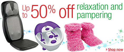 Up to 50% off relaxation and pampering products at Amazon.co.uk