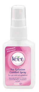 Pre-epilation comfort spray
