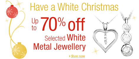 Up to 70% off selected white metal jewellery