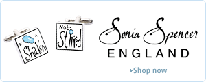 Sonia Spencer: Designer cufflinks, collar stays, novelty cufflinks, designer necklaces