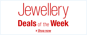 Jewellery Deals of the Week. Great savings and discounts on a range of jewellery that changes weekly, including rings, earrings, necklaces, pendants, cufflinks, bracelets, bangles and jewellery boxes.