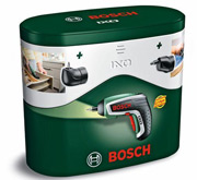 The Bosch IXO 4 screwdriver comes in a handsome tin gift box