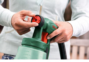  Nozzle adjustment of the PFS 105 E.