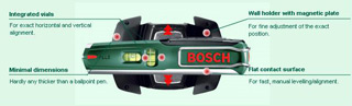  The Bosch PLL 5 Laser Pen is your perfect partner when requiring projects to be precisely level 