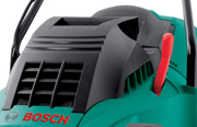 The Bosch Rotak 40 features a lever that lets you easily change the height of cut from 20mm to 70mm 