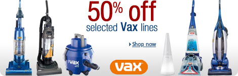 50% off Selected Vax Lines 