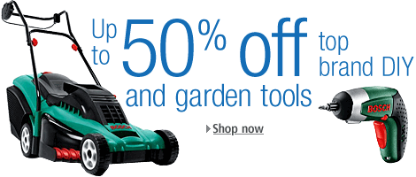Save up to 50% off selected top brand DIY and garden tools