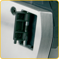 Parking stand protects the blades and workpiece from wear and tear.